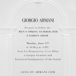 The Giorgio Armani Men’s Fashion Show